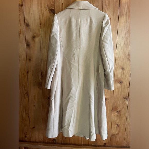 Vintage 1960s Cream Wool Princess Trench Coat Size S - Picture 4 of 6